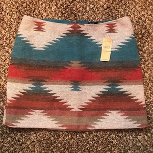 AE Aztec Print Mini Skirt